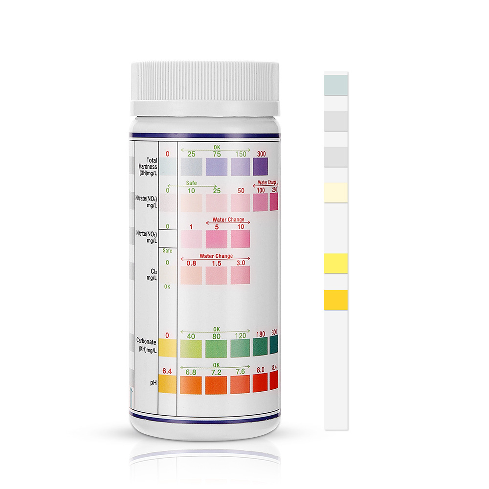 Marine Aquarium Water Test Kit - Strip uji kualitas air 6-In-1 tangki