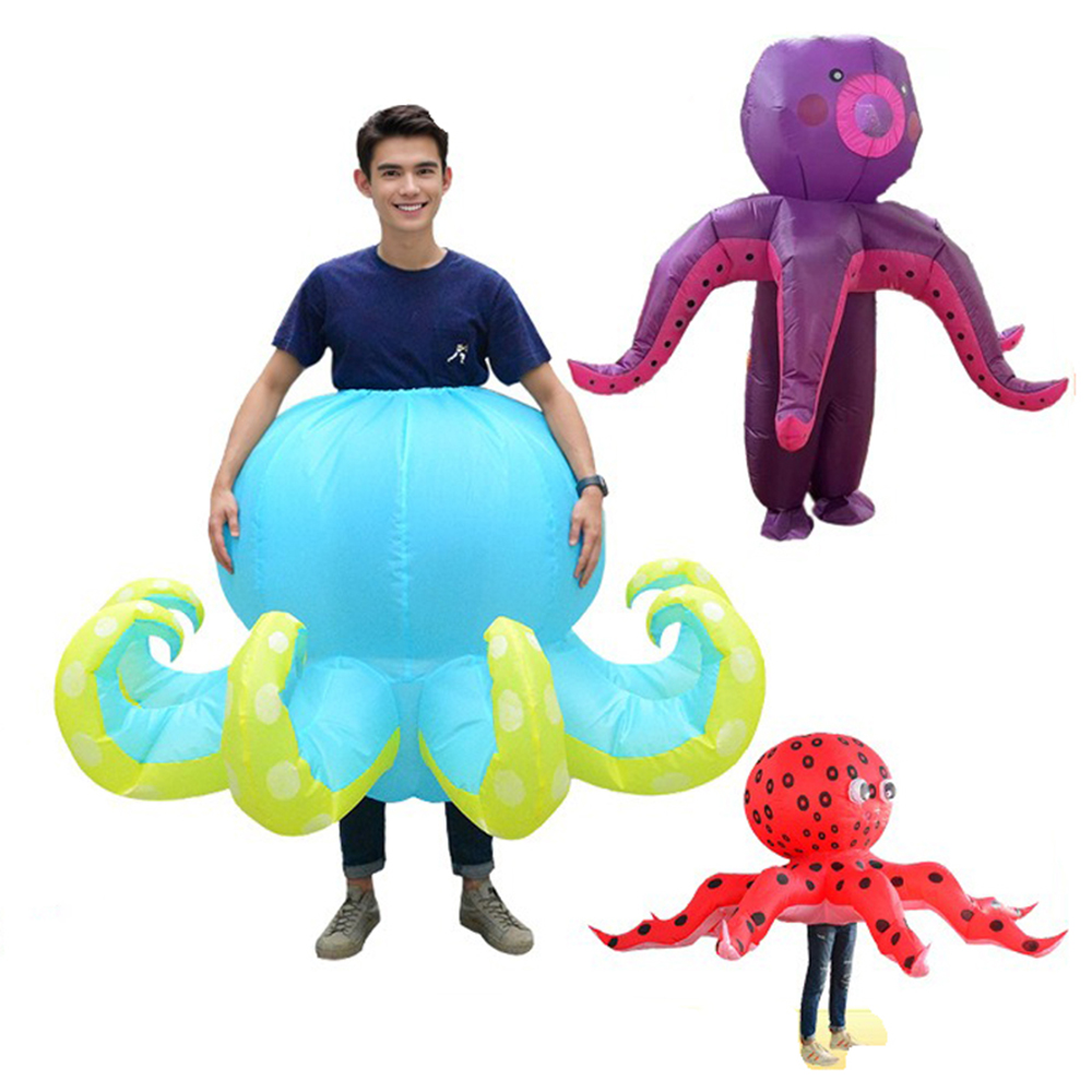 Aquarium Marine Parade - Kostum Inflatable Octopus untuk Parade Akuarium,