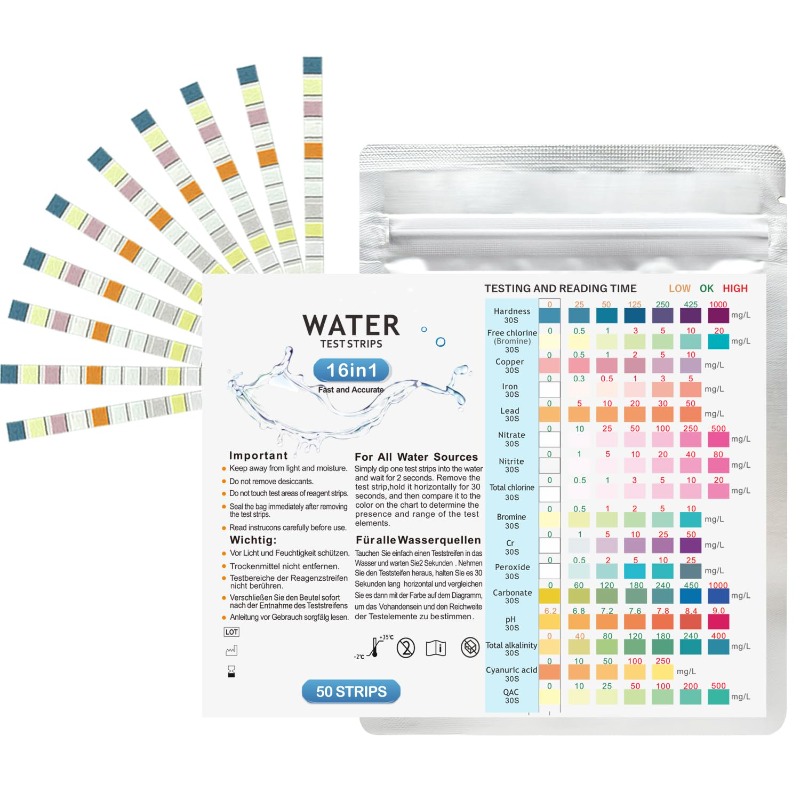Marine Aquarium Water Test Kit - Strip Tes Akuarium Kit Tes Kualitas