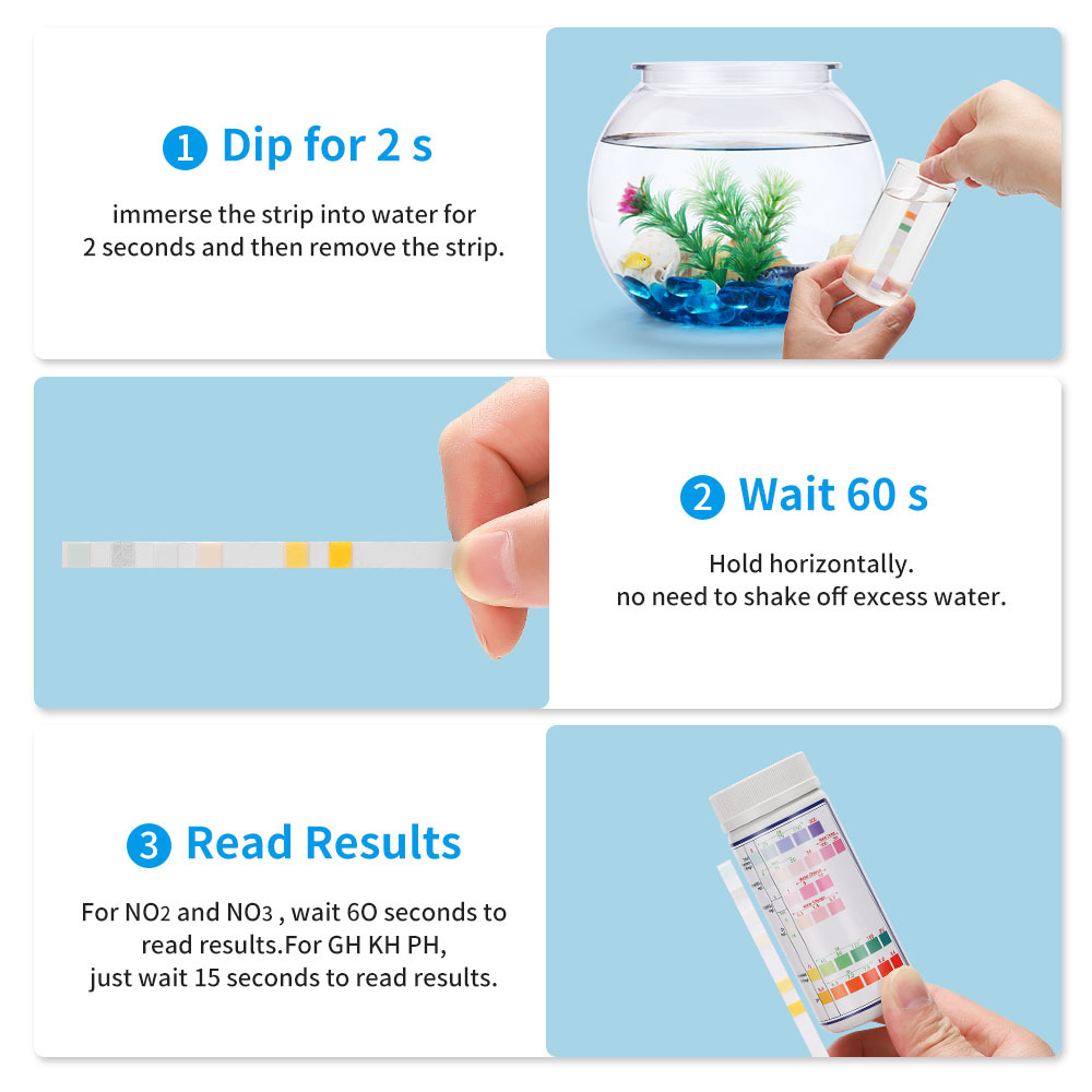 Strip uji kualitas air 6-In-1  - Marine Aquarium Water Test Kit ulasan dan harga