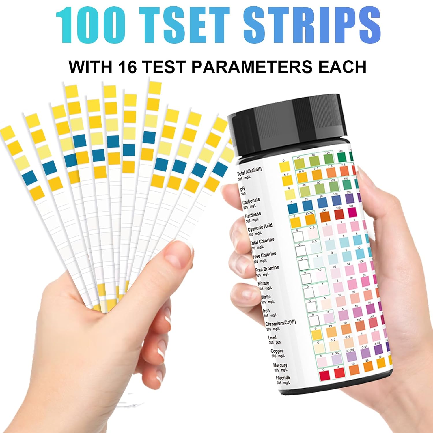 16-in-1 Strip Tes Air, 100 Str - Marine Aquarium Water Test Kit ulasan dan harga