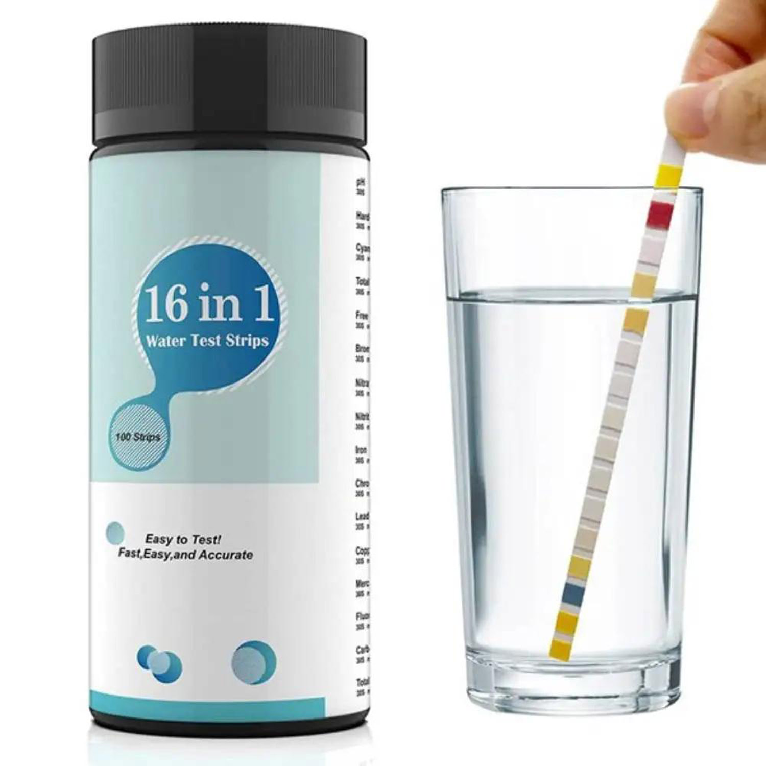 16-in-1 Strip Tes Air, 100 Str - Marine Aquarium Water Test Kit ulasan dan harga