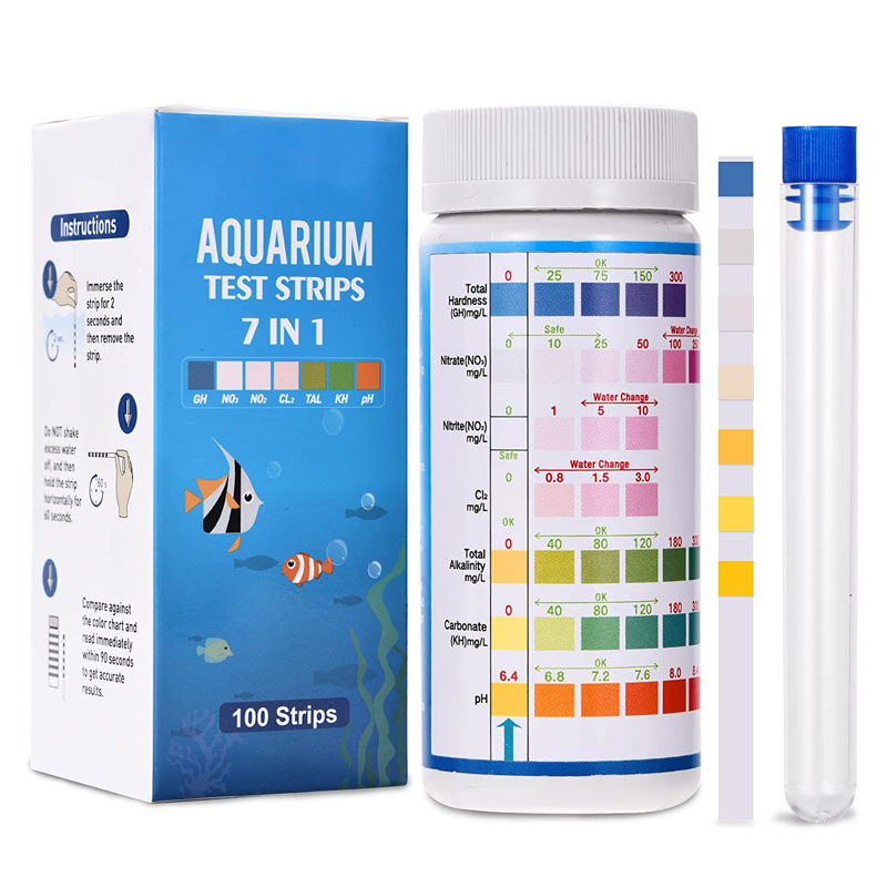 7-IN-1 Strip Tes Akuarium 100  - Marine Aquarium Water Test Kit ulasan dan harga