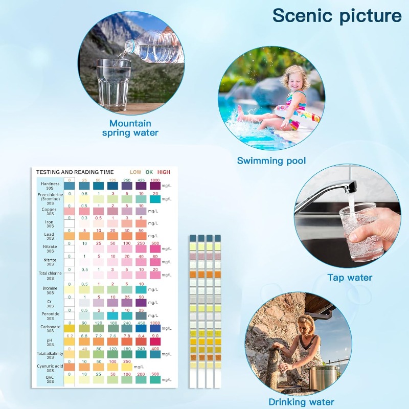 Strip Tes Akuarium Kit Tes Kua - Marine Aquarium Water Test Kit ulasan dan harga