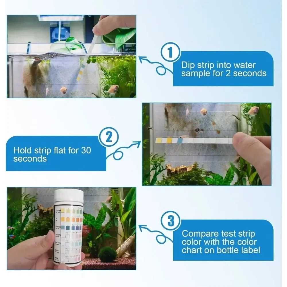 Strip Tes Akuarium Kit Kualita - Marine Aquarium Water Test Kit ulasan dan harga